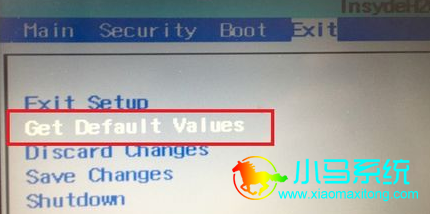 ѡ��get default values��Load Setup Defaults��